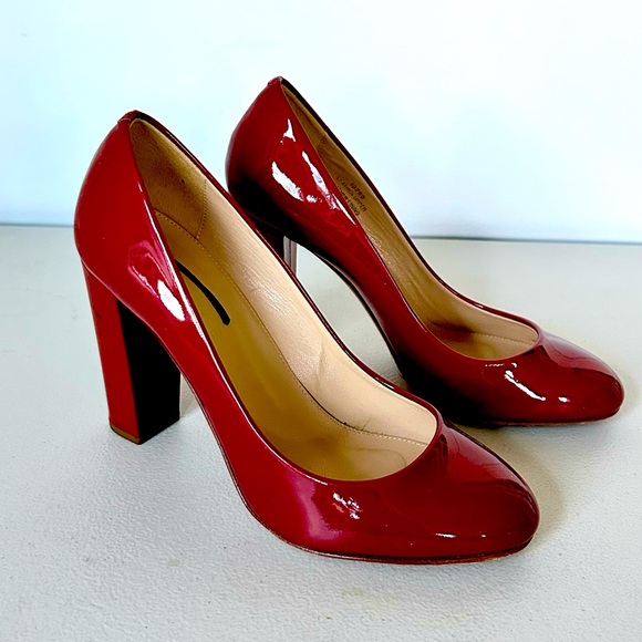 J Crew Red Pump Sz 7 - Picture 3 of 5